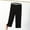 Black, variant on CLOISE Womens Capri Pants Plus Size Workout Pants Pull On Stretch Capris Active Mid Rise Capris Elastic Waist Casual Summer Straight Capri Yoga Pants Comfy Loose Cropped Pants Black