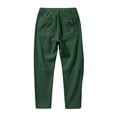 thumbnail image 3 of Zimjoy Winter Fleece Mens Corduroy Pants Baggy Straight Leg Open Bottom Uncuffed Sweatpants Streetwear, Dark Green XL, 3 of 5