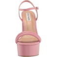 thumbnail image 2 of Steve Madden Tille Pink Ankle Strap Round Open Toe Retro Chunky Platform Sandals (Pink, 9), 2 of 6