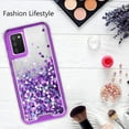 thumbnail image 7 of Spy Case Shock Proof Liquid Glitter Cell Phone Case for Samsung Galaxy S21 Plus, Purple, 7 of 7