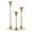 Gold 1 Set, variant on Nuptio 2 Sets(6 Pcs) Brass Gold Metal Taper Candle Holders Candlestick Holders