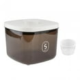 thumbnail image 3 of Contenedor de almacenamiento de alimentos para perros y gatos, contenedor de alimentos para perros, dispensador de alimentos para mascotas , MarrÓn, S Marrón, 3 of 8
