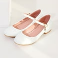 thumbnail image 3 of QHFBli Girls Mary Jane Shoes Low Block Heel Round Toe Dress Office Work Pumps, 3 of 8