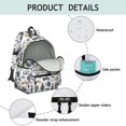 thumbnail image 4 of Police and Helicopter White Pattern Backpack for School, Cute School Bag with Adjustable Shoulder Straps and Padded Back, 13.4"x11"x4.7", 4 of 5