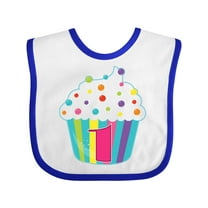 Inktastic 1st Birthday Cupcake Boys or Girls Baby Bib