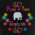 thumbnail image 3 of CafePress - Peace Love Elephants Women's Dark Pajamas - Women's Short Sleeve Print T-Shirt and Pants Dark Cotton Pajama Set, 3 of 7
