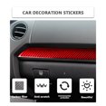 thumbnail image 4 of Real Bright Soft Car Interior Carbon Fiber Sticker Decoration3Pcs For Toyota Tundra 2014-2018 Red Carbon Fiber Console Dashboard CoverAuto Car Protection Interior Accessories, 4 of 8
