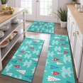 thumbnail image 2 of Turquoise Christmas Tree Pattern Kitchen Rugs Sets Of 3,Kitchen Runner Rugs Non Skid Washable,Decorative Kitchen Floor Mats for Kitchen,Sink,Laundry,17"x30"+ 17"x47" + 17"x59", 2 of 6