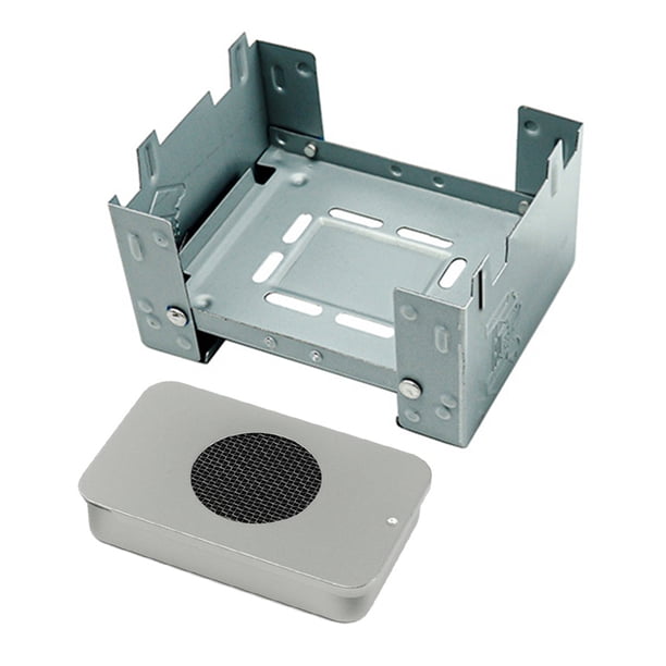 Horno de alcohol Estufa de acero inoxidable al aire libre Mini parrilla Horno de alcohol portátil Parrilla plegable Estufa de alcohol para acampar Herramienta de picnic para acampar para uso en el par