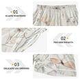 thumbnail image 5 of Women's Satin Pajama Shorts Elegant Silk Flowers with Pockets, Elastic Waist Sleep Lounge Shorts, 5 of 7