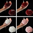 thumbnail image 4 of 4 Pcs Low Temperature Candles Red Rose Flower Shaped Scented Candles, Adult Low Heat Romantic Wax Play Candles for Lovers Couples Date Night, 4 of 9