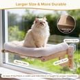 thumbnail image 3 of White Foldable Cat Window Perch with Washable Cushion for Indoor Sunbathing, 3 of 9
