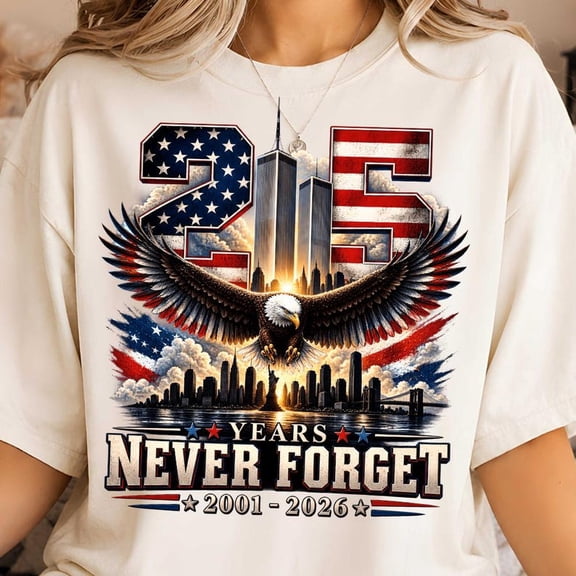 HD HANDICHI DESIGN Remember Honor Unite 25th Anniversary Shirt, 9 11 Memorial Tribute Tee