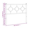 thumbnail image 4 of vidaXL Metal Headboard White 100 cm, 4 of 4