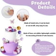 thumbnail image 3 of Neasyth 69pcs Purple Cake Decorations, Cake Balls Toppers, 3D Butterfly Cupcake Topper for Anniversary Supplies, 3 of 8
