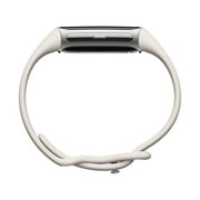 Fitbit Charge 6 Fitness Tracker with Heart Rate, GPS, Premium Membership, Health Tools - Porcelain/Silver