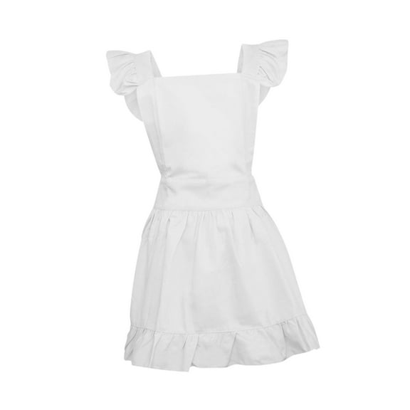 TISHITA Retro Ruffle Apron Handmade Kitchen Cooking Apron for Women Girls Restaurant L L