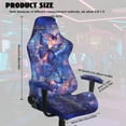 thumbnail image 5 of SCRAWLGOD Butterfly Galaxy Print Pattern Gaming Chair Cover with Armrest Cover, Removable Computer Chair Seat Cover Backrest Slipcovers Stretchable Rotating Desk Chair Seat Cushion Protectors, 5 of 7