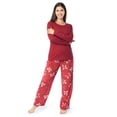 thumbnail image 6 of Fruit of the Loom Women's Beyond Soft Long Sleeve Top & Fleece Bottom Pajama Set, Sizes S-4X, 6 of 9