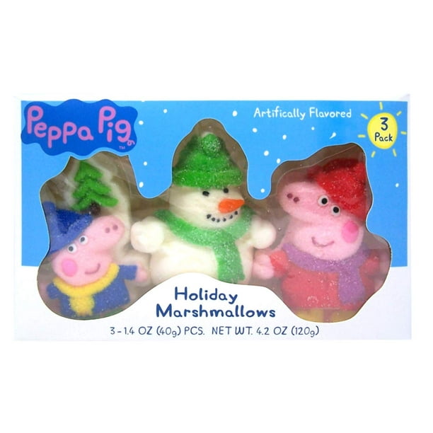 Christmas Peppa Pig and Friends Holiday Character Marshmallows Candy, 4