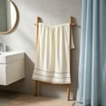 thumbnail image 1 of Extra Large Absorbent Bath Towel 27X55 Inches | Oversized Bath Sheet for Drying | Soft Polyester Towel with Embroidered Design | Home Bathroom Use for Women and Men, 1 of 6