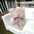 thumbnail image 5 of Set of Two 16" X 16" Black and Pink Deer Abstract Indoor Outdoor Throw Pillow, 5 of 5