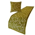 thumbnail image 4 of The HomeCentric King / Queen / Twin Chartreuse Designer Full 68"x18" Bed Runner WITHOUT Pillow Cover, Velvet, Floral pattern Bed Scarf on Velvet fabric - Enchanted Chartreuse, 4 of 5