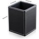 thumbnail image 5 of Square single pen holder office desktop storage box, solid color leather storage holder, creative and simple pen holder(black), 5 of 5