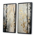 thumbnail image 3 of Designart "Monochrome Tree Of Gray And Gold" Tree Monochrome Framed Wall Art Set Of 2 - Gold Floral Framed Wall Art Set Of 2, 3 of 6