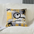 thumbnail image 2 of Kids Abstract Art Reversible Throw Pillow Covers 16 x 16-Inch Geometric Square Cushion Covers Set of 2 for Boys Teens Decor Geometry Yellow Grey Black Pillow Covers Home Decor Modern, 2 of 6