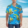 thumbnail image 4 of Bixox Men's Hawaiian Shirts Men's Cute Car Cartoon Print Short-Sleeve Shirt-Small, 4 of 8