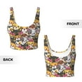 thumbnail image 5 of Fotbe Cute Cat Cartoon Pattern Womens' Sports Bra Longline Wirefree Padded with Medium Support Sports Moisture-Wicking Workou Vest,Tank Top-Large, 5 of 7