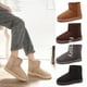 thumbnail image 4 of Botas de nieve de invierno para estudiantes femeninas, estilo coreano, cálidas, con forro polar, gruesas, planas, de algodón, botas de nieve de tubo corto de gamuza, 4 of 6