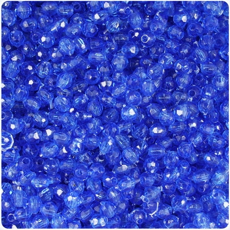 Natural 4mm Amethyst Round Bead - BeadTin Dark Sapphire Transparent 4mm Faceted Round Craft Beads (1250pcs)