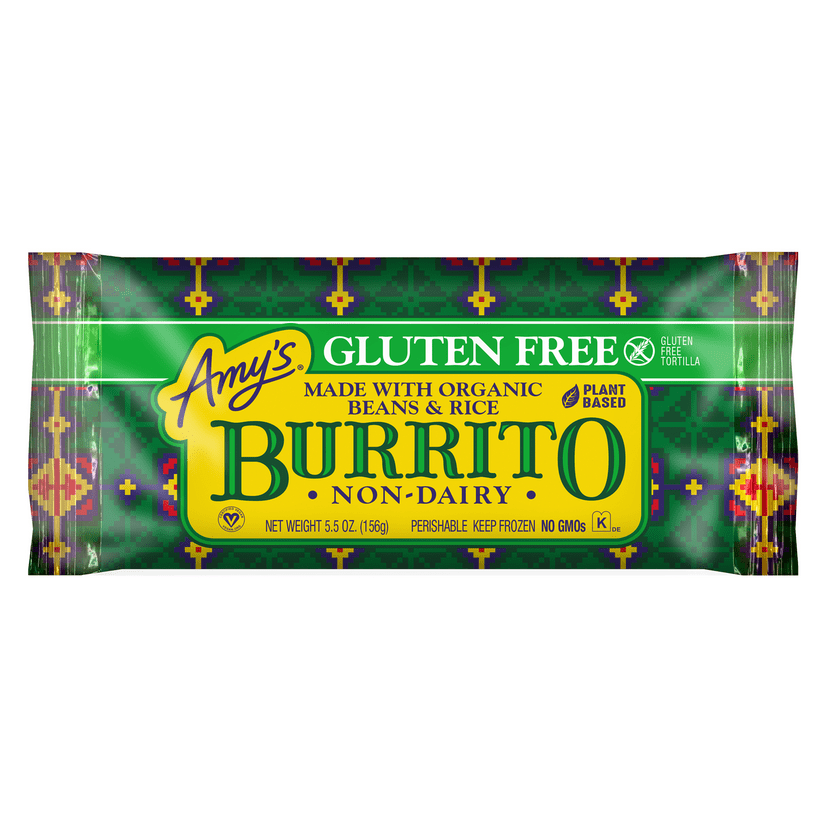 Amy's Frozen Bean & Rice Burrito, Gluten Free, 5.5Ounce