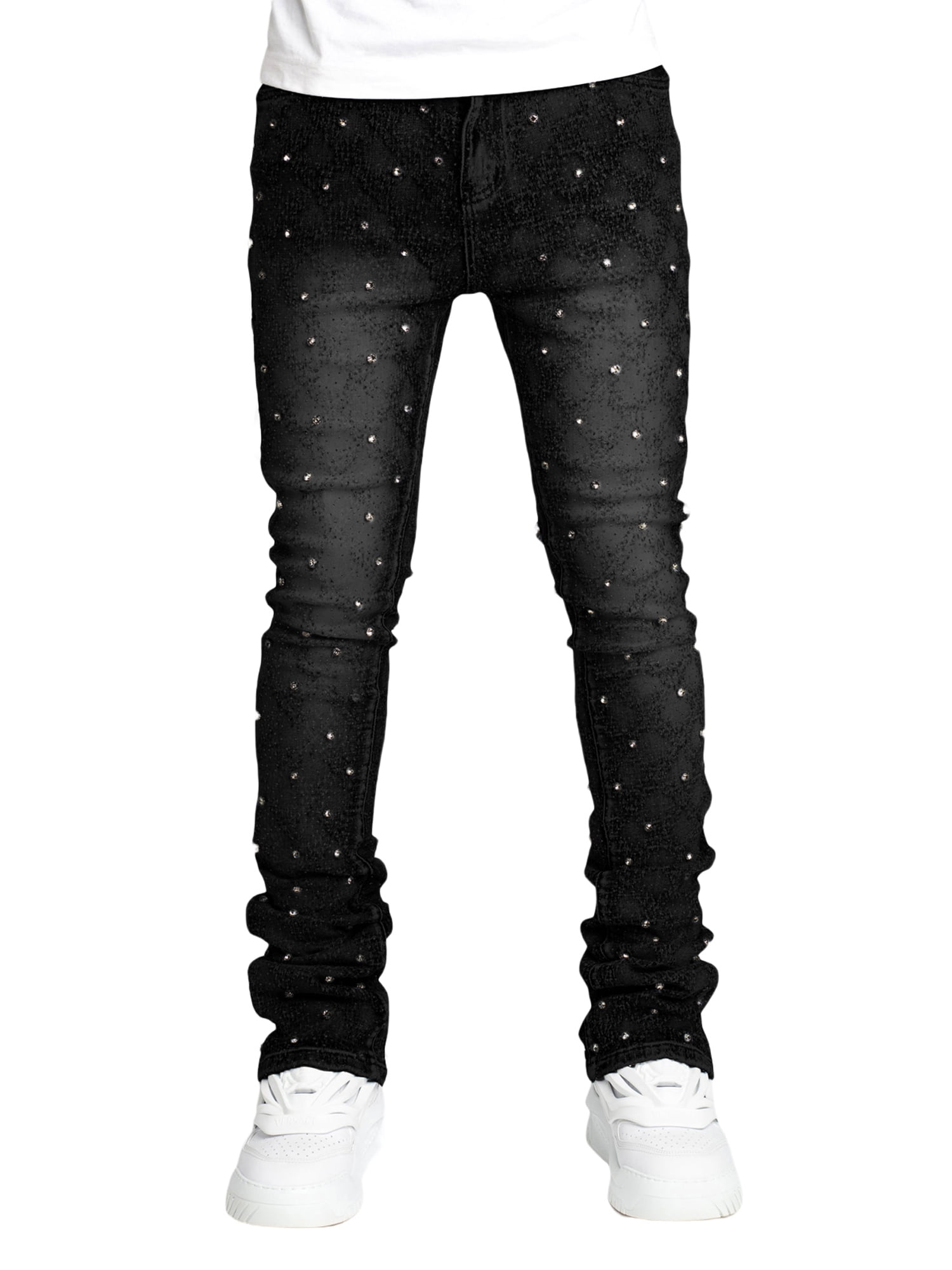 パンツ mnml Rhinestone Skinny Denim Black 30 mnml ミニマル ストレッチデニムパンツ (MNML/デニム・ジーパン