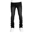 thumbnail image 2 of Musuos Men's Fasion Skinny Jeans Rhinestone Streetwear Denim Long Pants with Pockets, 2 of 4