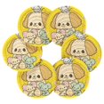 thumbnail image 2 of Haosy Set of 6 Drink Woven Coaster with Holder Heat Resistant Non-Slip Bar Coasters 4 Inches Adorable Dog and Mouse, 2 of 7