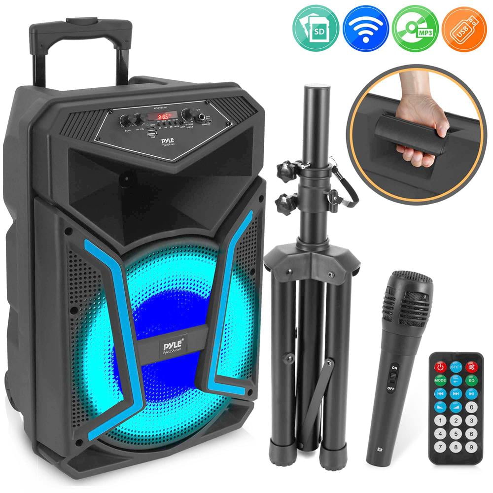 Pyle PPHP122SM PA Speaker & Microphone System Portable Karaoke