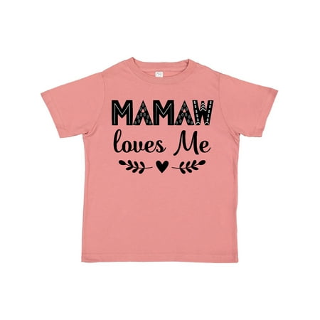 

Inktastic Mamaw Loves Me Grandchild Outfit Gift Toddler Toddler Girl T-Shirt