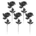 thumbnail image 3 of facefd Polyester Roses Halloween Table Centerpieces Party diy Faux Bouquets Floral Decor black, 3 of 9