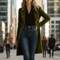 thumbnail image 5 of Women's Long Sleeves 2026 Fashion Velvet Jacket Open Front Button Cardigan Coat Outerwear, 5 of 8