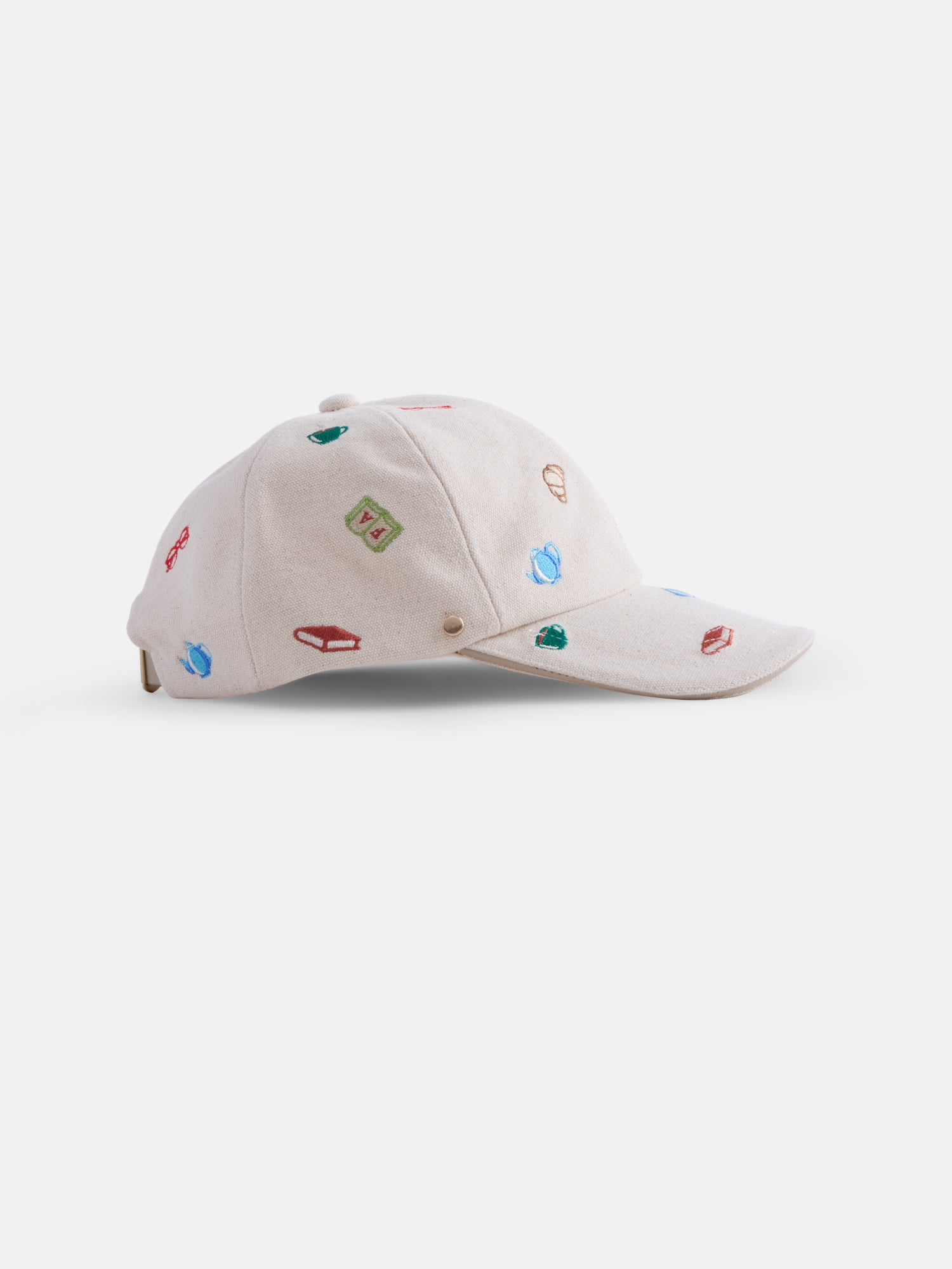 Free Assembly Women's Embroidered Baseball Cap, Cream