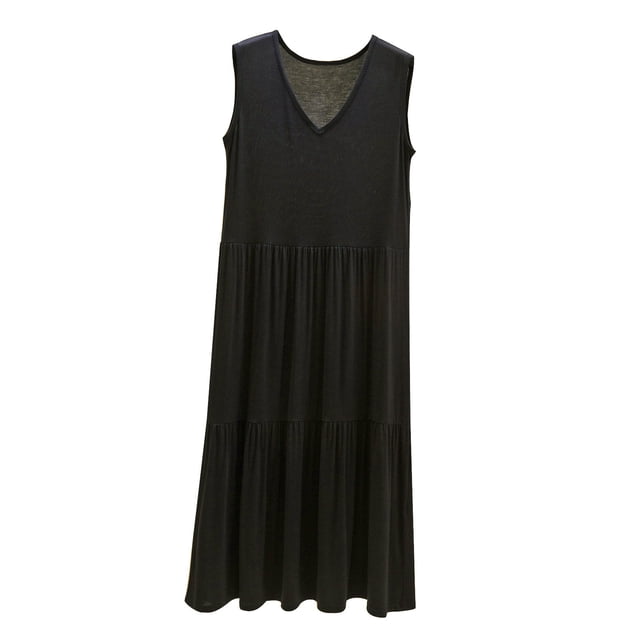 Cameland Chemises de Nuit pour Femmes Robe de Pyjama Sans Manches Fine Douce Confortable Col en V Vêtements de Nuit Robe de Maison