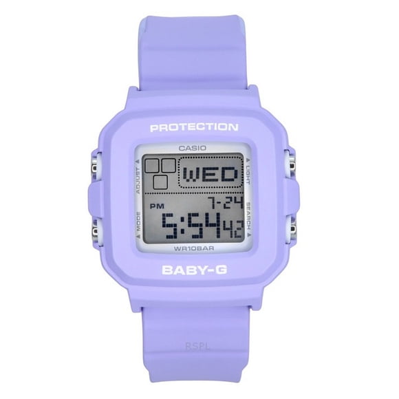 Casio Baby-G Plus Digital 30th Anniversary Purple Resin Strap Quartz BGD-10K-6 100M Women's Watch With Special Holder