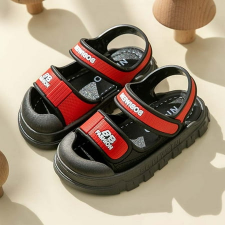 

Aayomet New Children Sandals Summer Girls Nonslip Soft Sole Cartoon Baby Sandals Slippers Girls Jelly Sandals Black 9