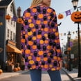thumbnail image 4 of Towmus Halloween Cardigan For Women Fashion Cute Pumpkin Print Cardigans Sweaters Casual Open Front Long Sleeve Coats With Pockets, 4 of 6