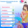 thumbnail image 4 of Pañales De Tela Reutilizables Para Bebés Con Insertos Nocturnos mas Babero Rollo De Bambu Y Lonchera, 4 of 9