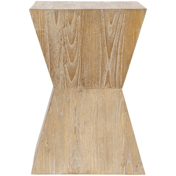 Safavieh Kole Sungkai Wood Side Table in Brown