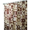 Mod Square Shower Curtain, Chocolate and Tan